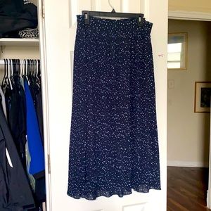 LOFT pleated midi skirt